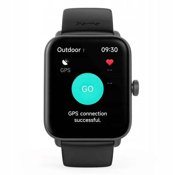 Smartwatch HAMA 6010 GPS Rectangular Black EAN (GTIN) 4047443523600