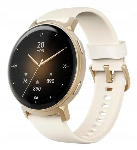 Smartwatch HAMA 7020 GPS Amoled 43mm White and gold