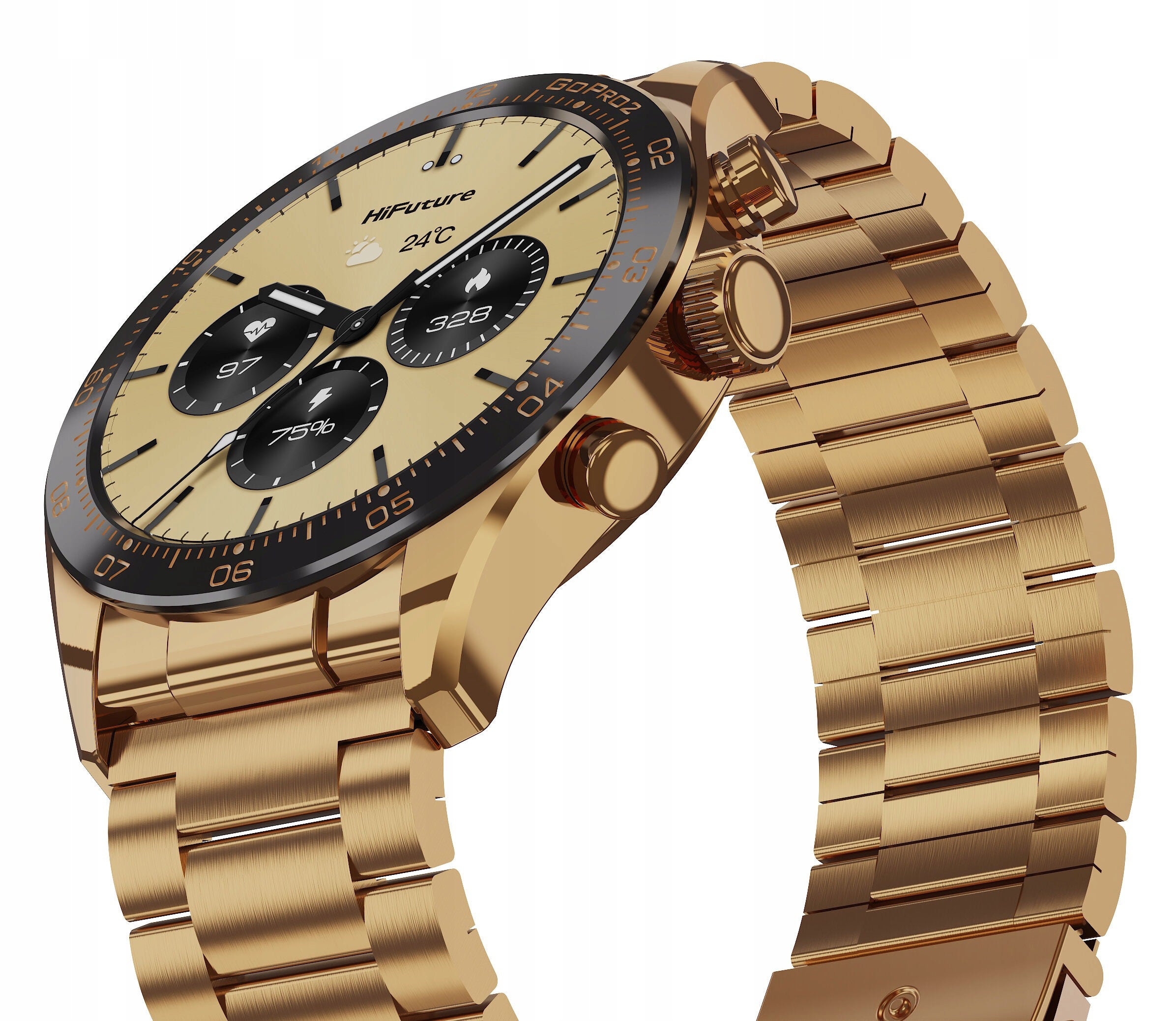 Smartwatch HIFUTURE Go Pro 2 Black and gold Brand HiFuture