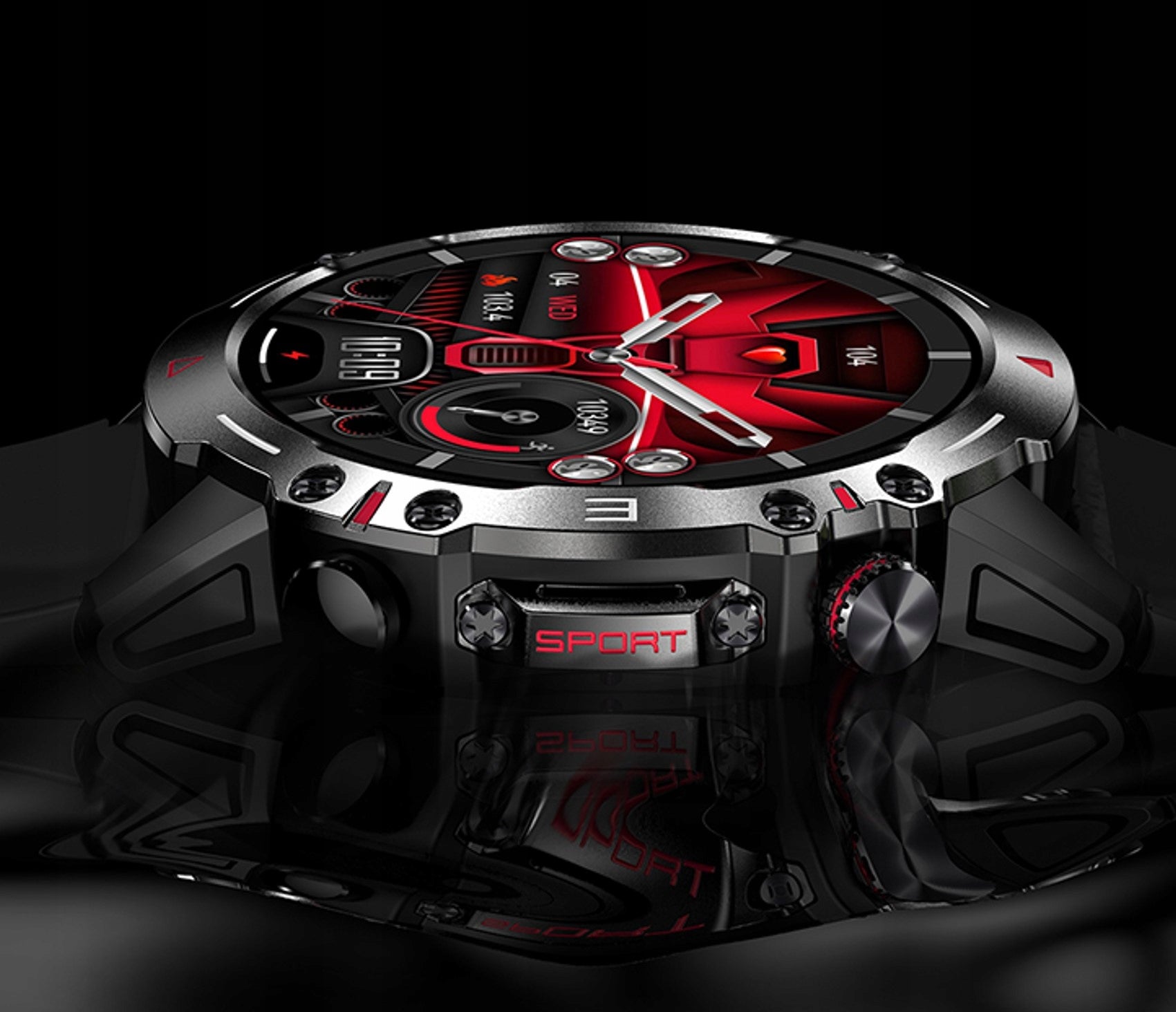 Smartwatch HK87 Bluetooth connection notifications sport heart rate pressure Batteries included yes
