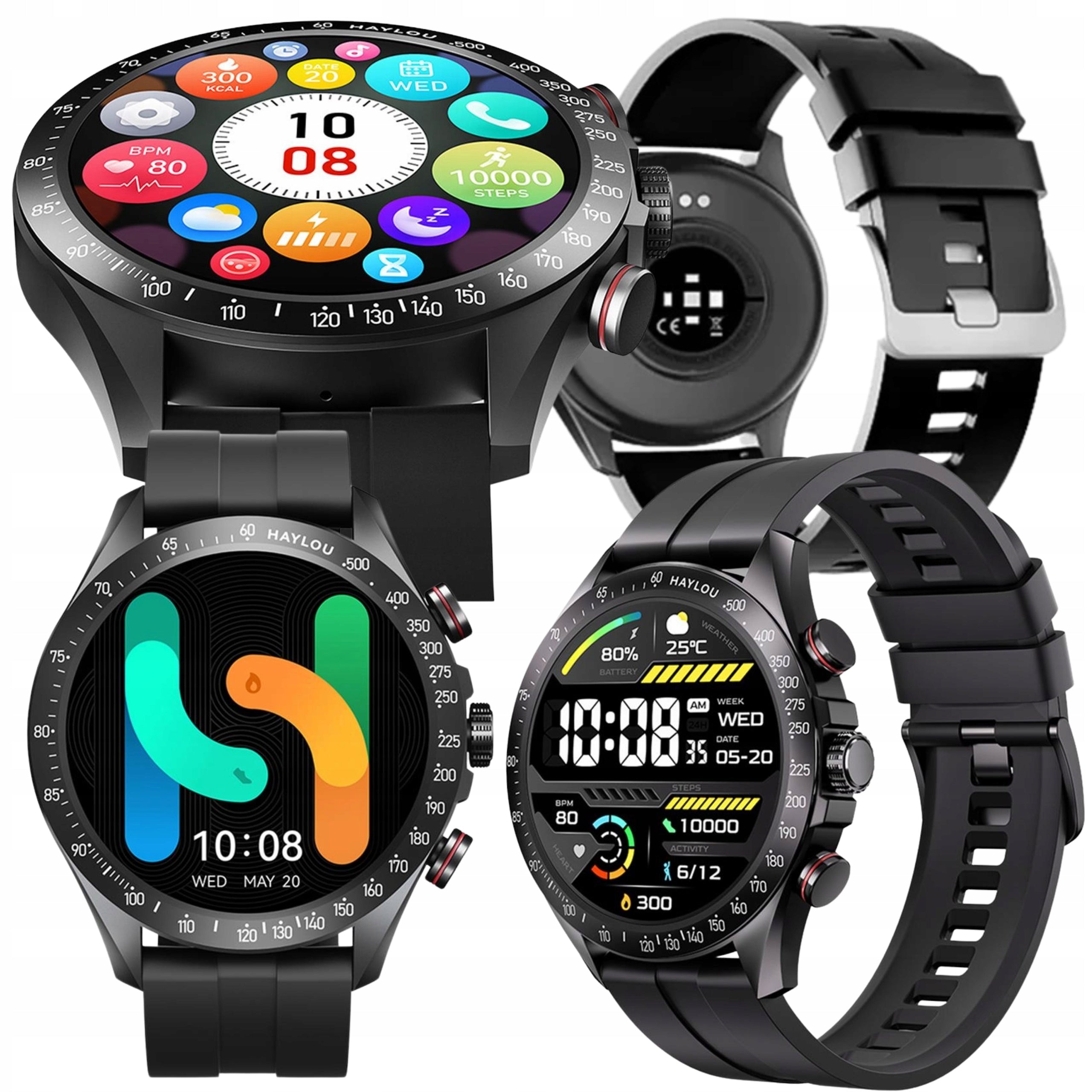 Smartwatch Haylou Solar Pro Black AMOLED Talk BT 1.43" 105 Modes Sport