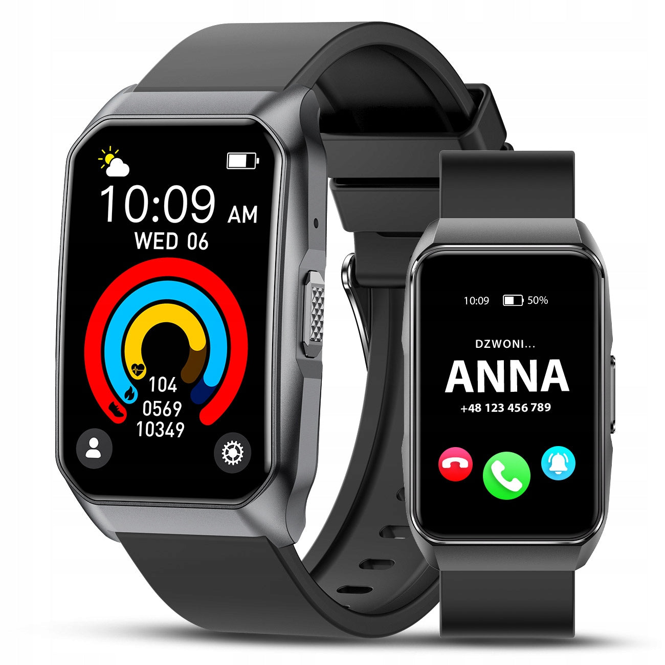Smartwatch Headband Polish Menu - SMS Talks Pressure Sport Smartband PL