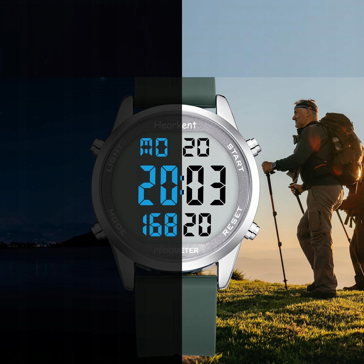 Smartwatch Hearken TWIST for seniors Pedometer backlight numbers watch Brand no brand