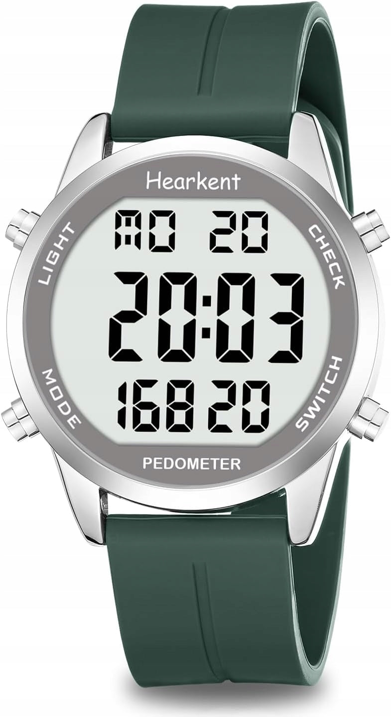 Smartwatch Hearken TWIST for seniors Pedometer backlight numbers watch