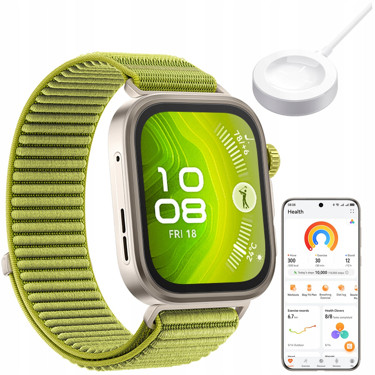 Smartwatch Huawei Watch Fit 4 Pro green Manufacturer code 55020EYN