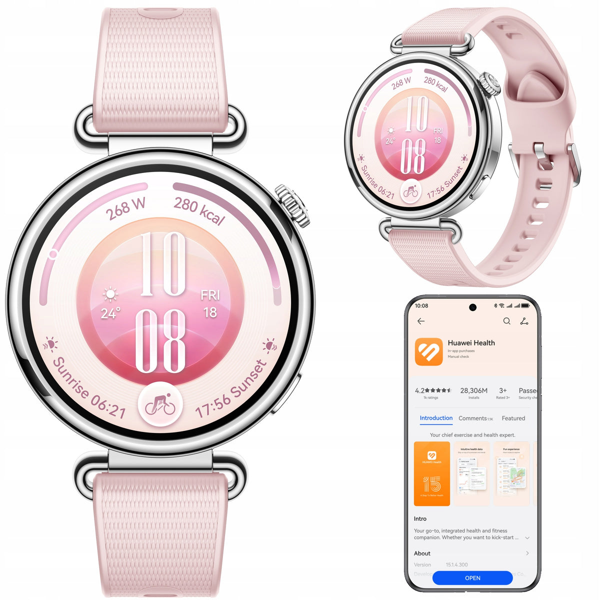 Smartwatch Huawei Watch GT 7 41mm Pink IP69 NFC Amoled up to 14 days of operation