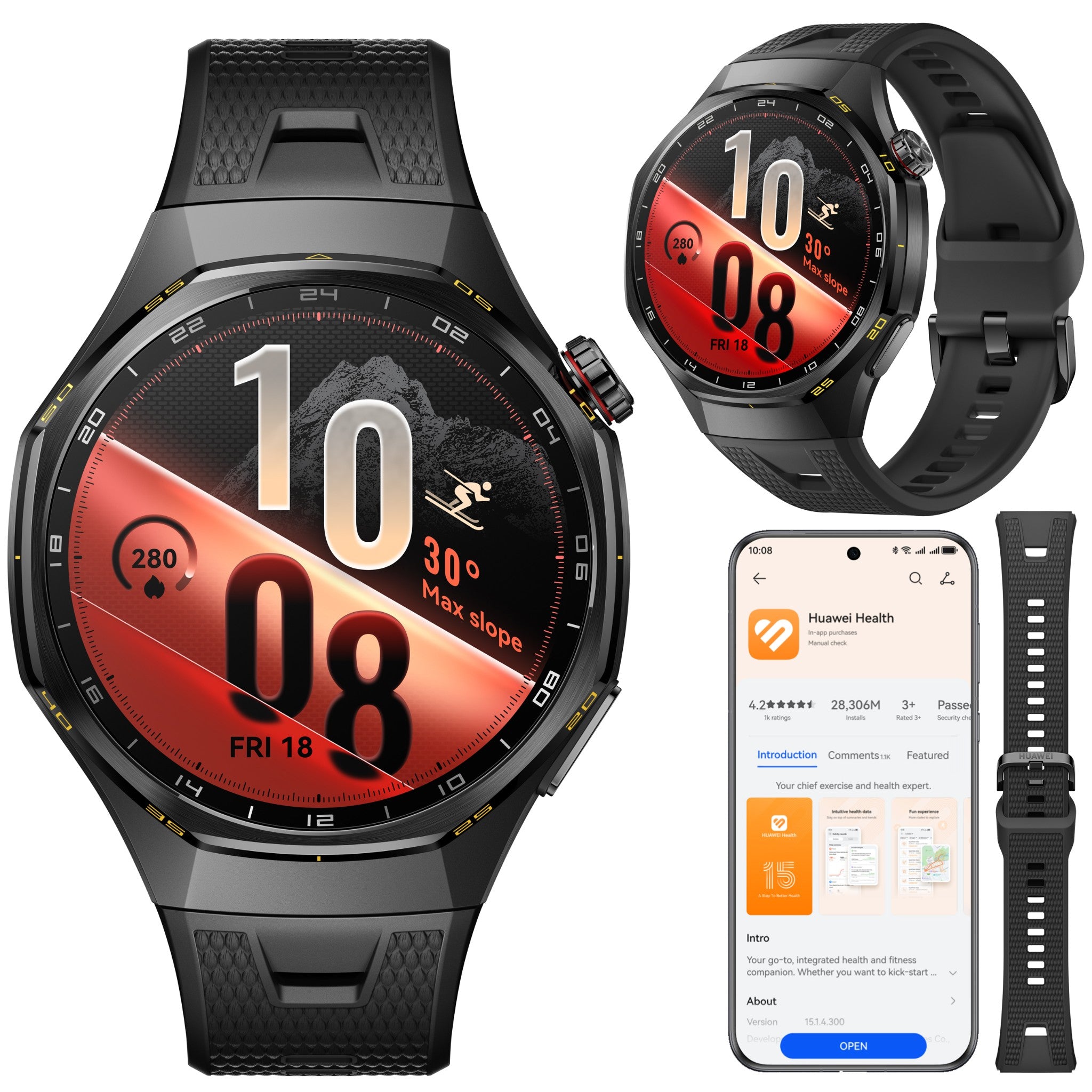Smartwatch Huawei Watch GT 7 Pro 46mm Active Titanium NFC Case Black