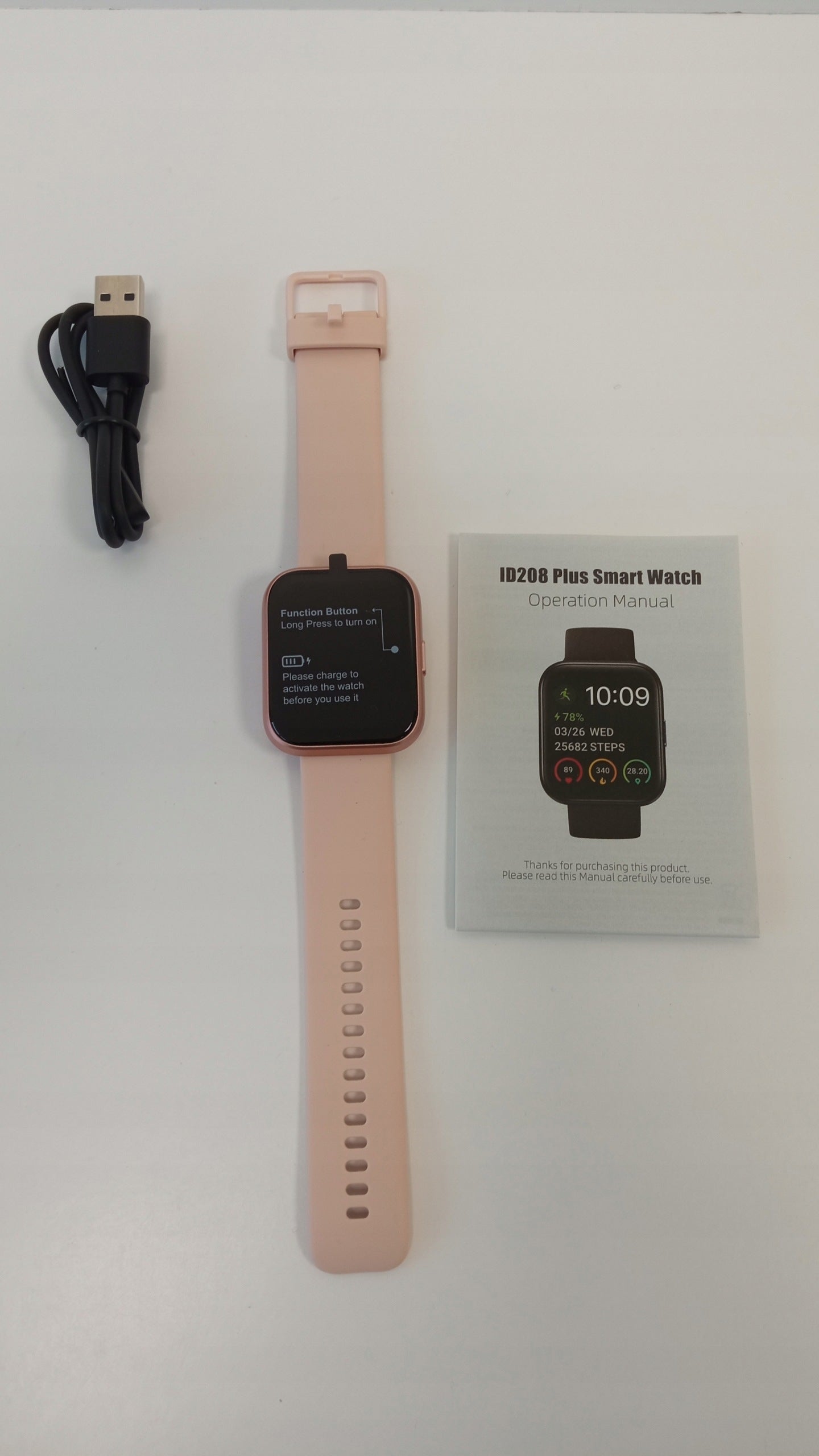 Smartwatch ID208 Plus pink Alexa Bluetooth 1.8" 5ATM 100 modes Brand no brand