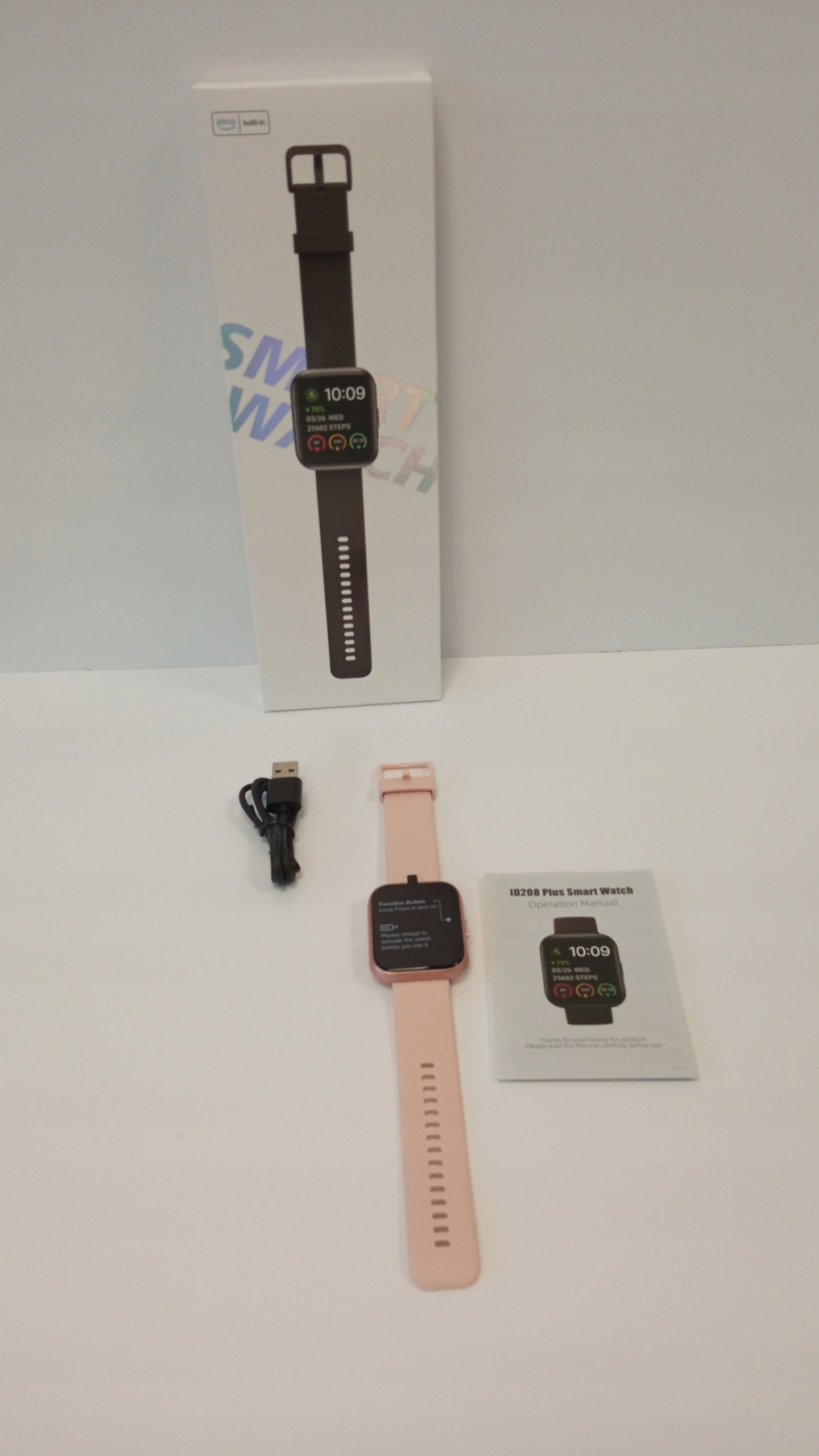 Smartwatch ID208 Plus pink Alexa Bluetooth 1.8" 5ATM 100 modes Model other