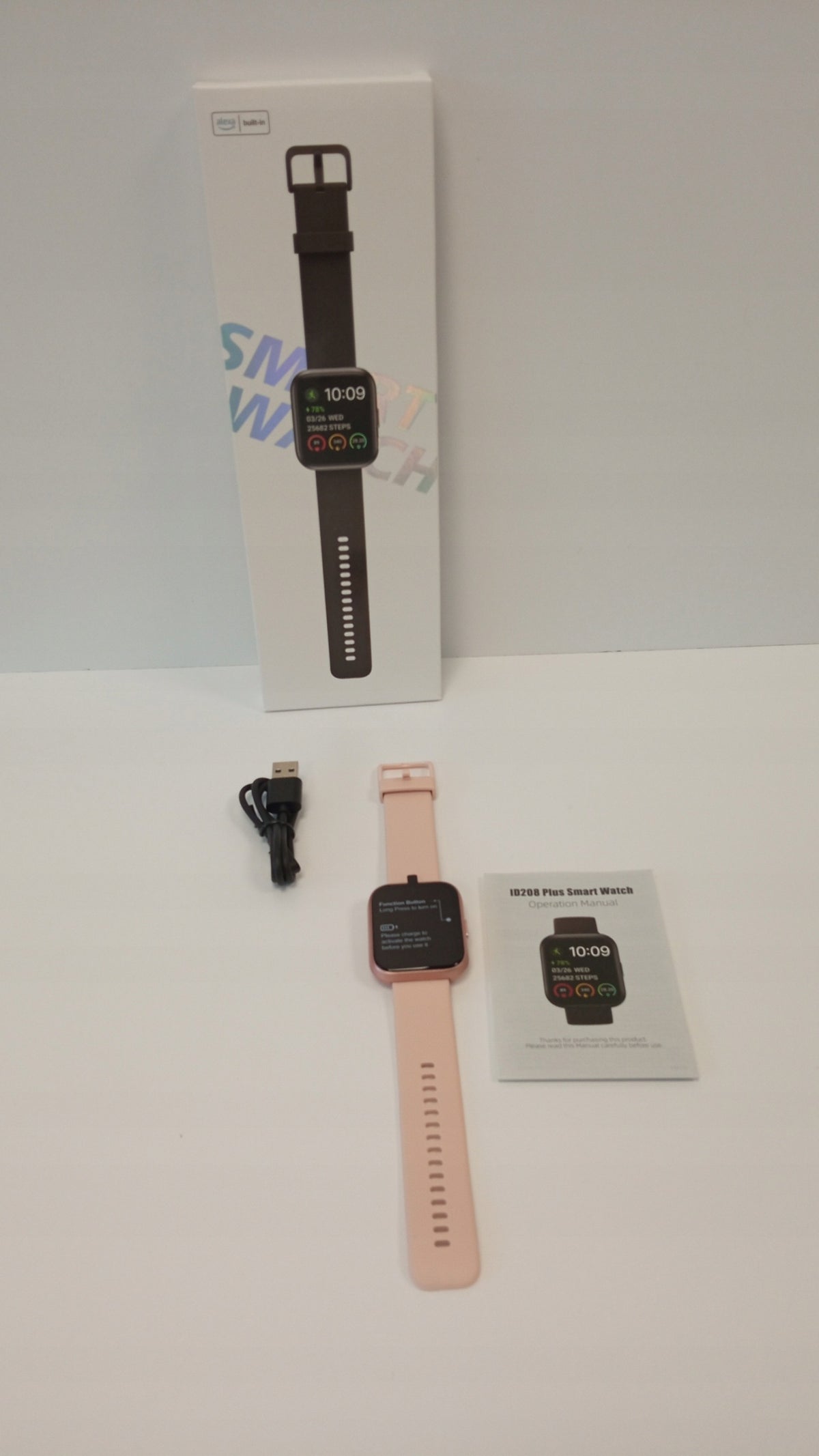 Smartwatch ID208 Plus pink Alexa Bluetooth 1.8" 5ATM 100 modes Model other
