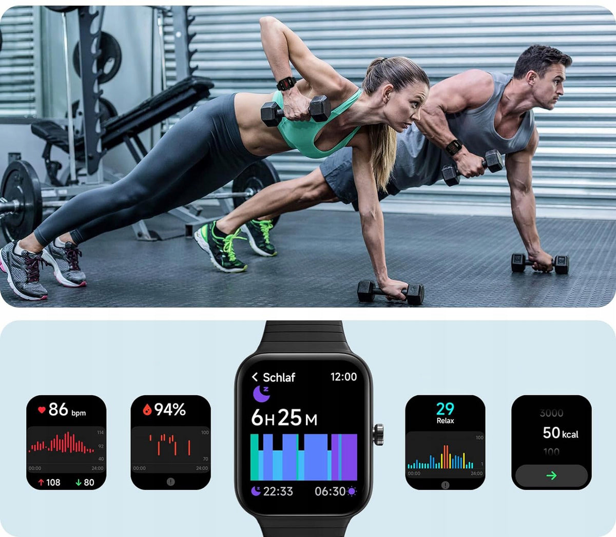 Smartwatch IDW15, Bluetooth, IP68, for Android/iOS, black Brand no brand