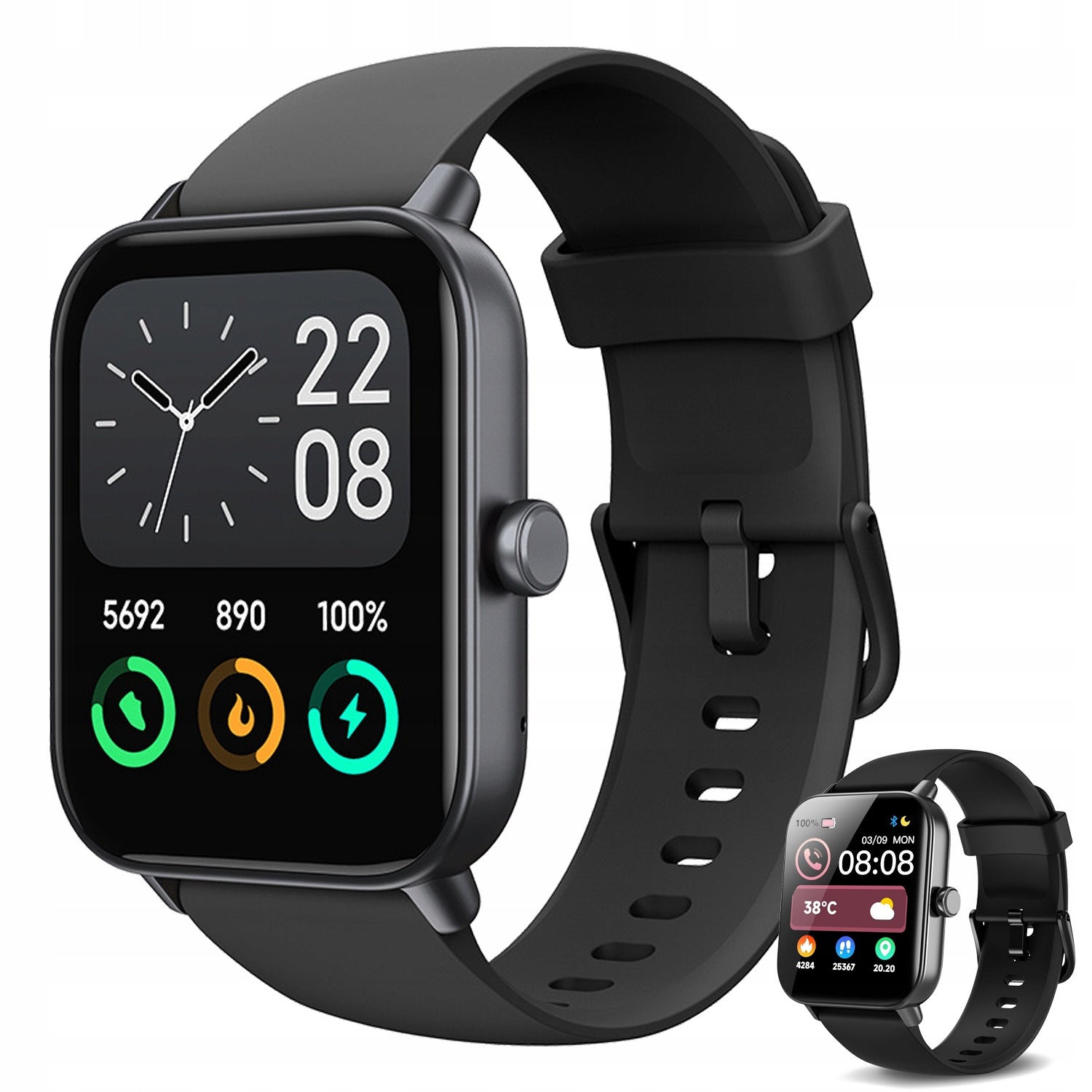 Smartwatch IDW19 black Alexa connections