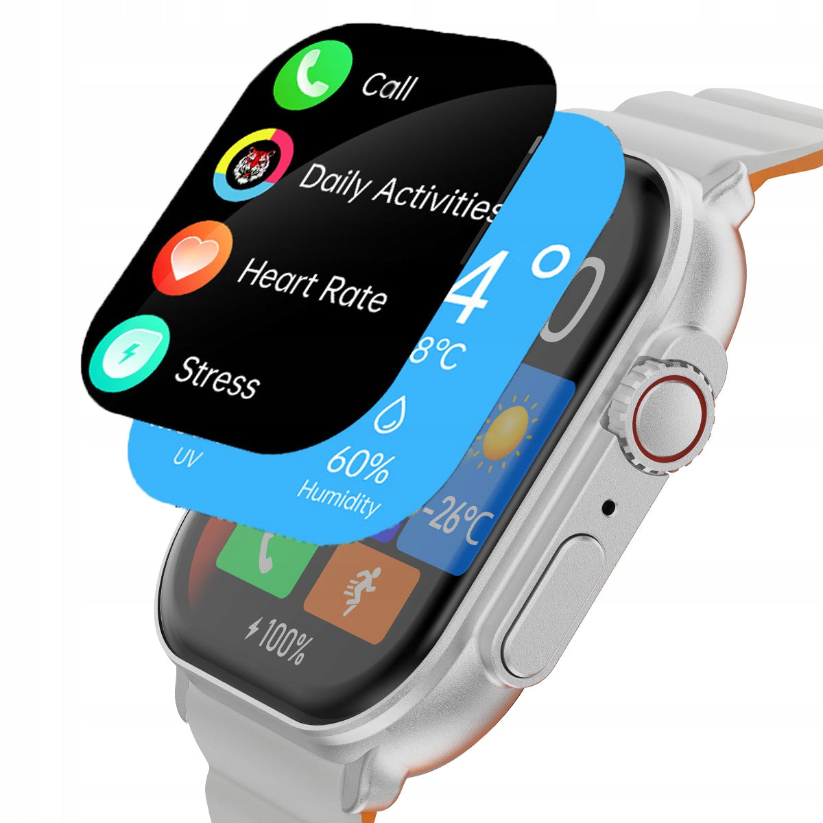 Smartwatch IMIKI SF1 2,01" Frame Pro SMART running sports watch Brand Imiki