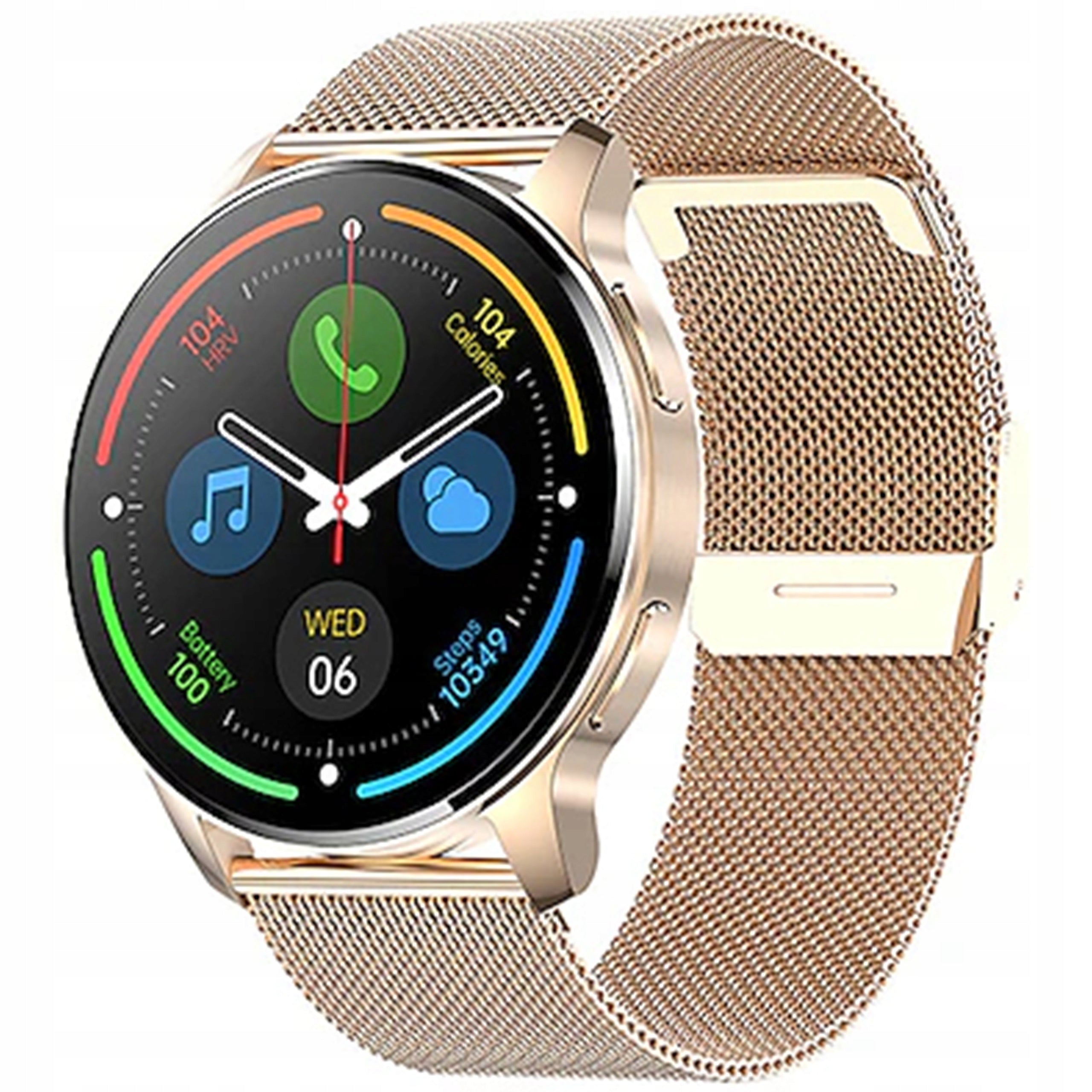 Smartwatch INDYGO I50 MEN'S RUNNING BAND Gold Steel Bracelet