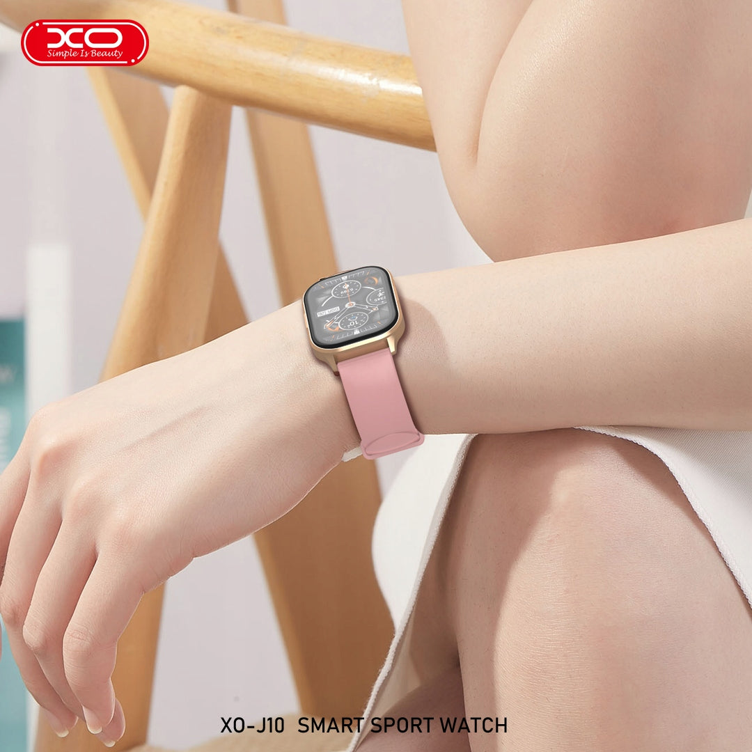 Smartwatch J10 Amoled pink-gold XO Packaging status original