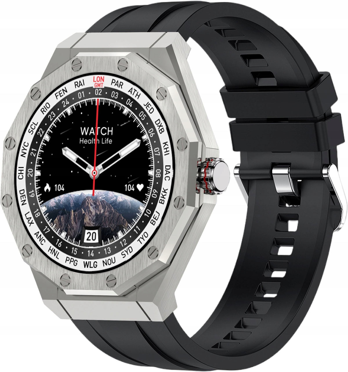 Smartwatch KIANO Watch Elegance Silver Case shape round