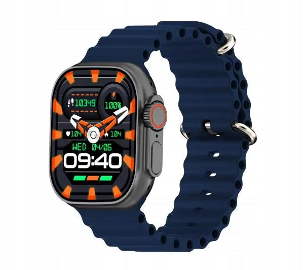 Smartwatch Kiano Watch Solid 49mm NFC IP68 GPS Navy Blue + additional strap