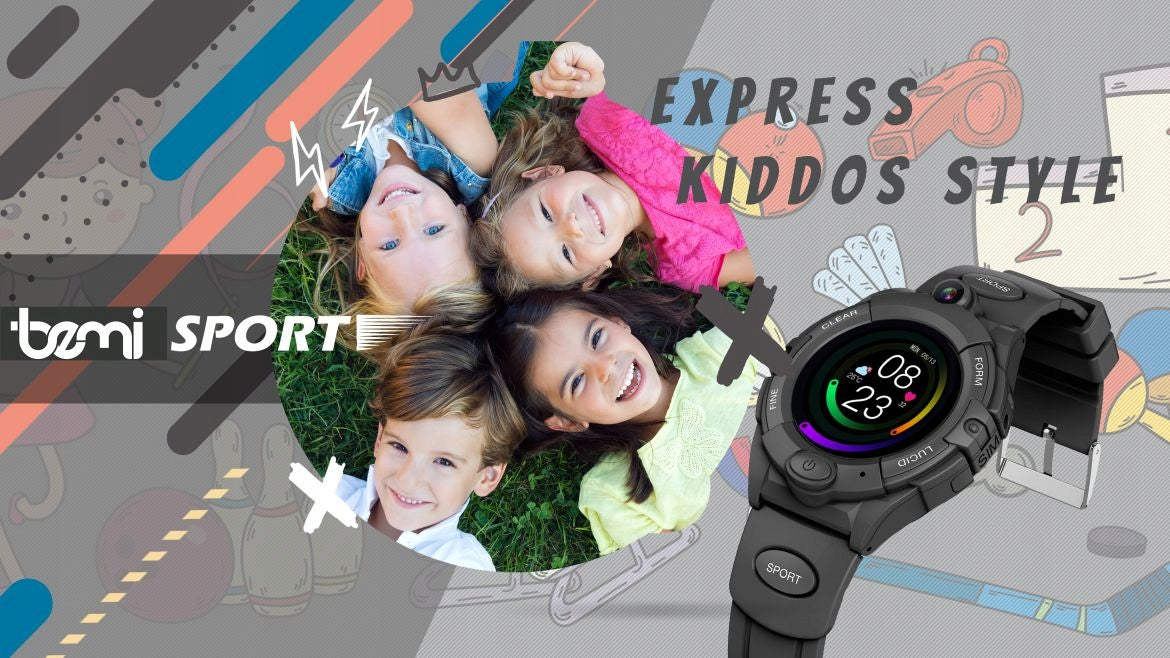 Smartwatch Kids Bemi SPORT Pink Bluetooth GPS 240x240px Wifi 1.28″ Color pink