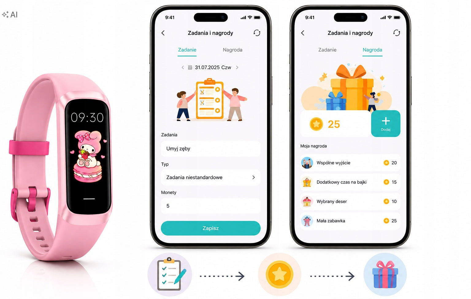 Smartwatch Kids Rubicon RNCF05 Kids Pink AMOLED Pulse Steps Manufacturer code RNCF05