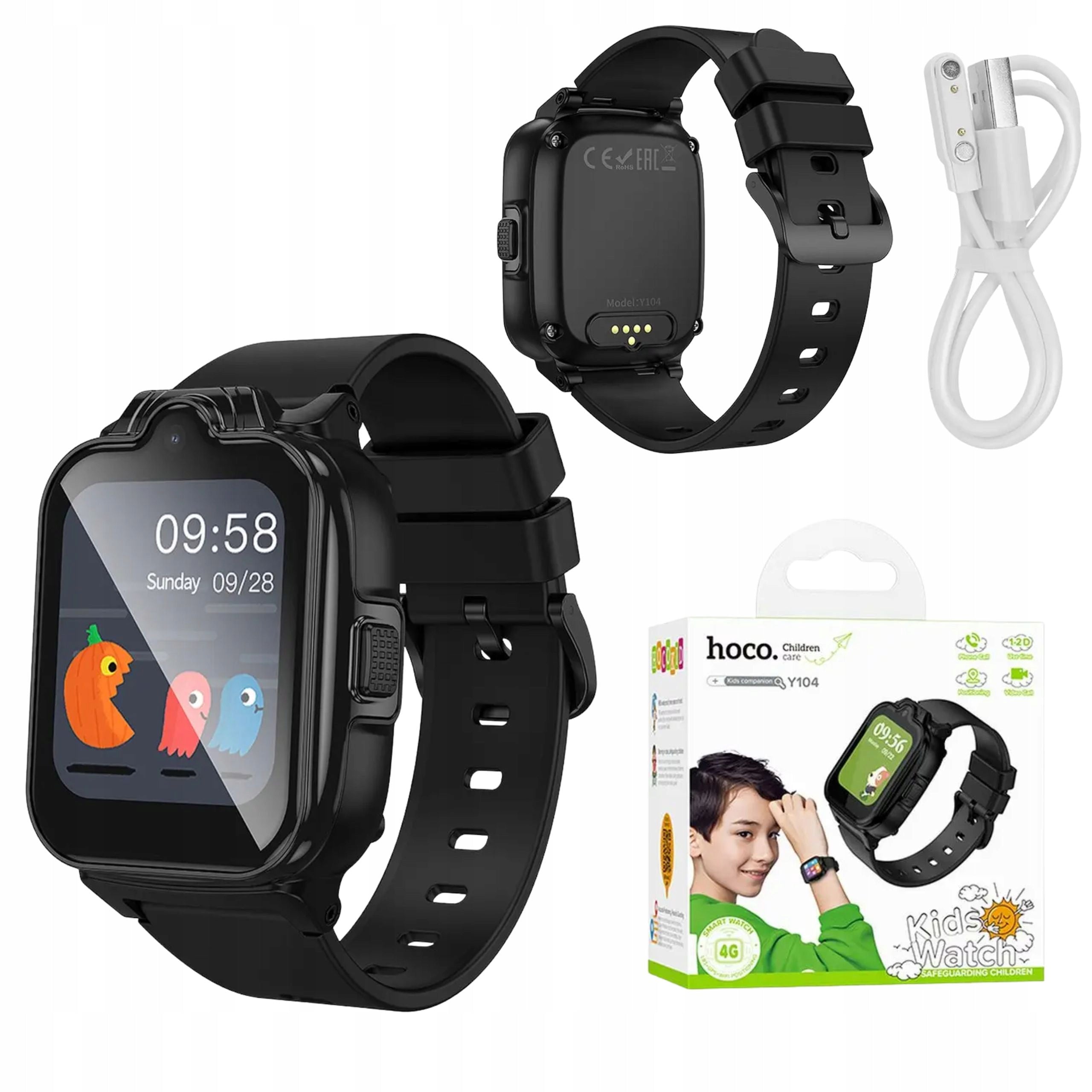 Smartwatch Kids Watch Hoco 4G GPS With Talk Function Y104 Black