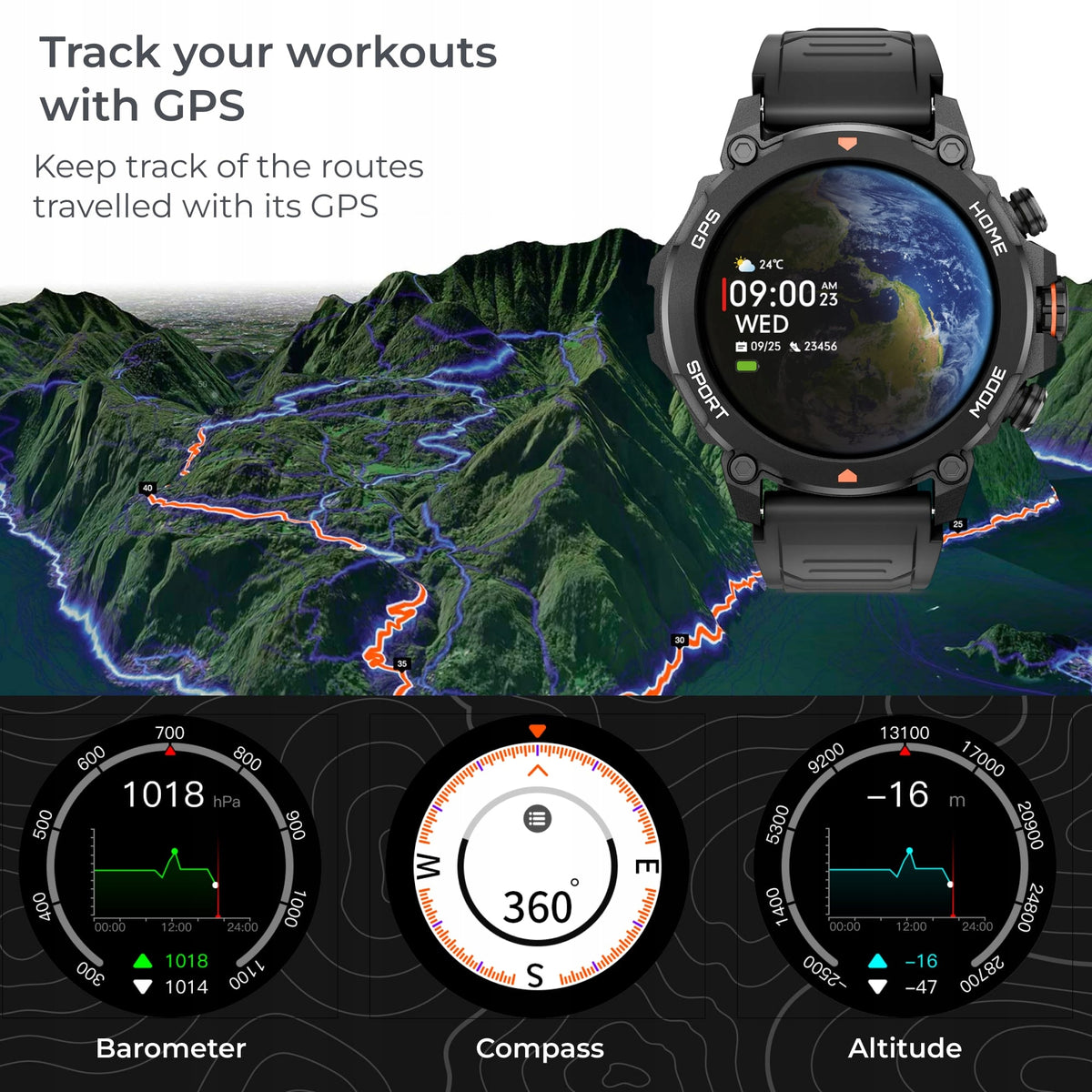 Smartwatch Ksix Explorer black Brand Ksix
