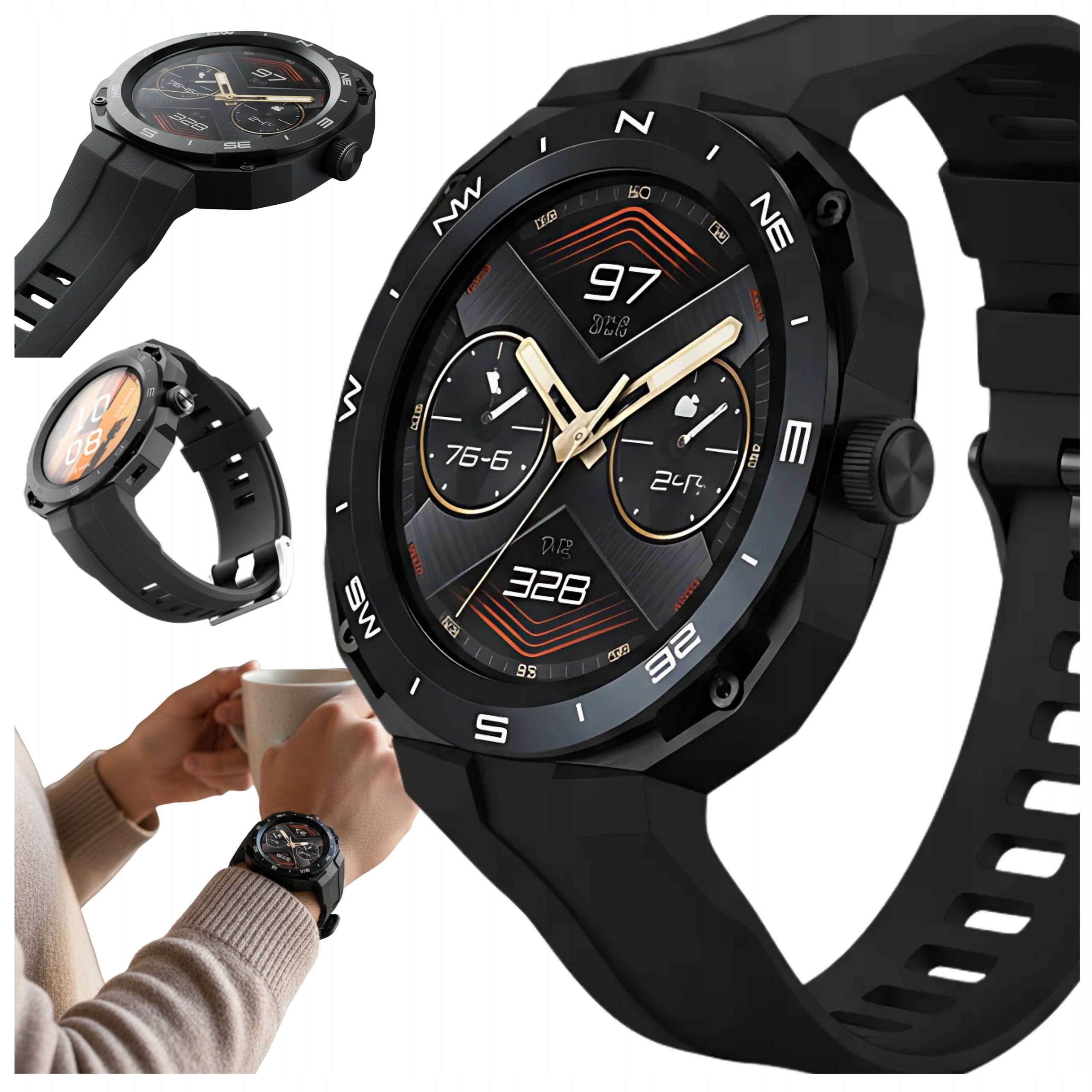 Smartwatch Long Battery Talk BT 5.0 Heart Rate Monitor Pedometer Notifications