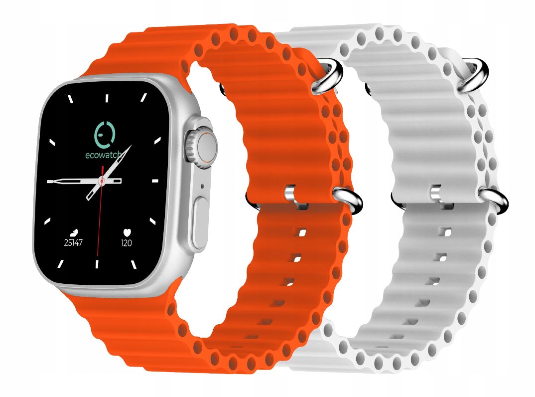 Smartwatch MAXCOM Ecowatch 2 EW02 SR Sports watch 2 stripes Pulse oximeter