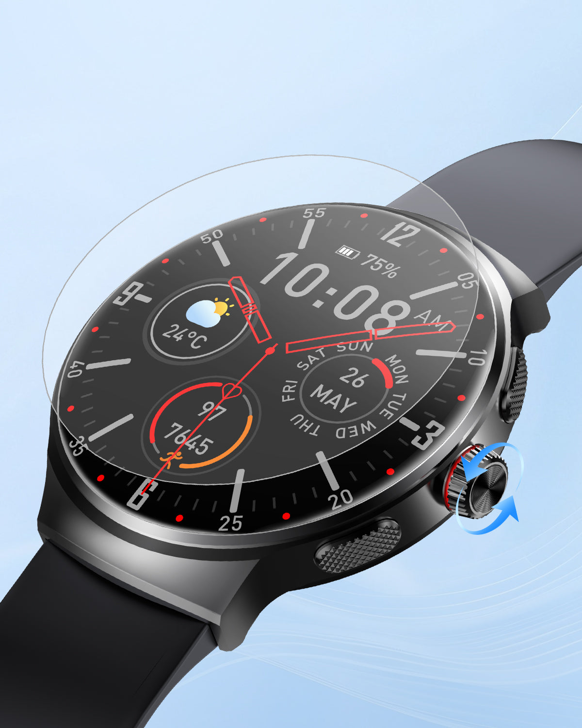 Smartwatch Men,Bluetooth Calls,70+ Sport Modes,IP68 Waterproof,Pedometer Packaging status original