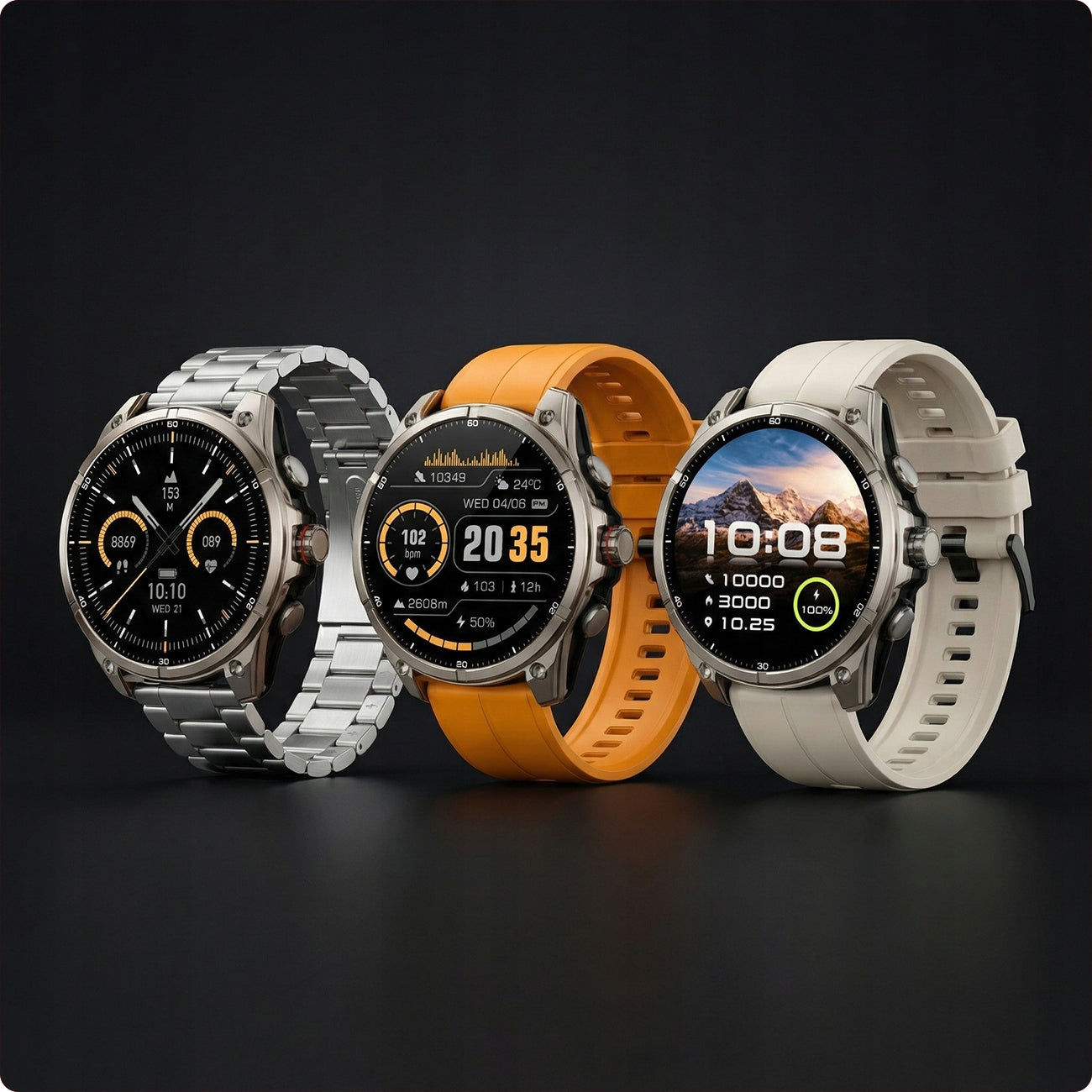 Smartwatch Men's GPS AMOLED Waterproof 5ATM Polish Menu Conversations 3 STRIPES Manufacturer code smart watch męski gps menu polskie 5atm sport