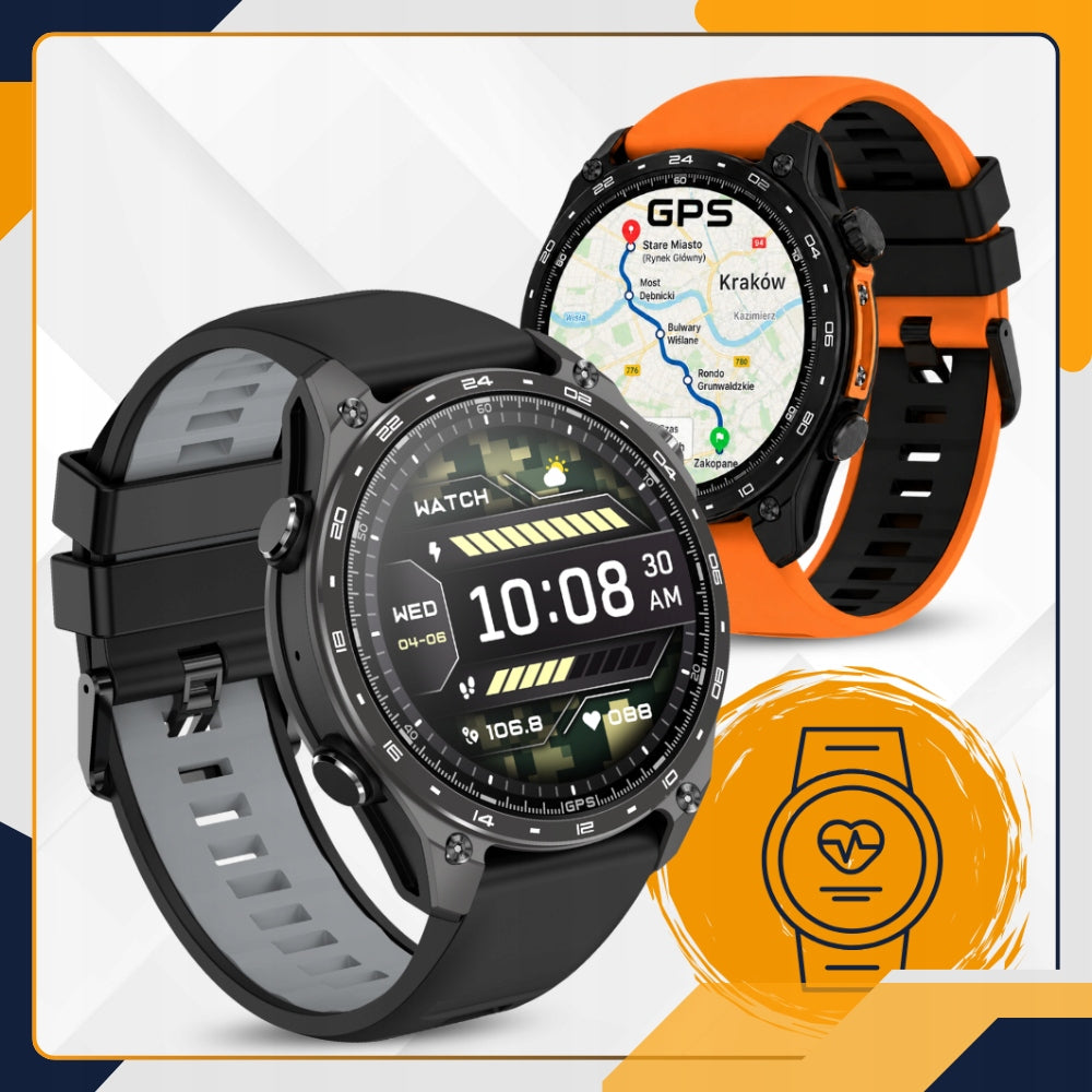Smartwatch Men's GPS Maps Offline AMOLED Bluetooth Talk Menu PL Sport Packaging status original