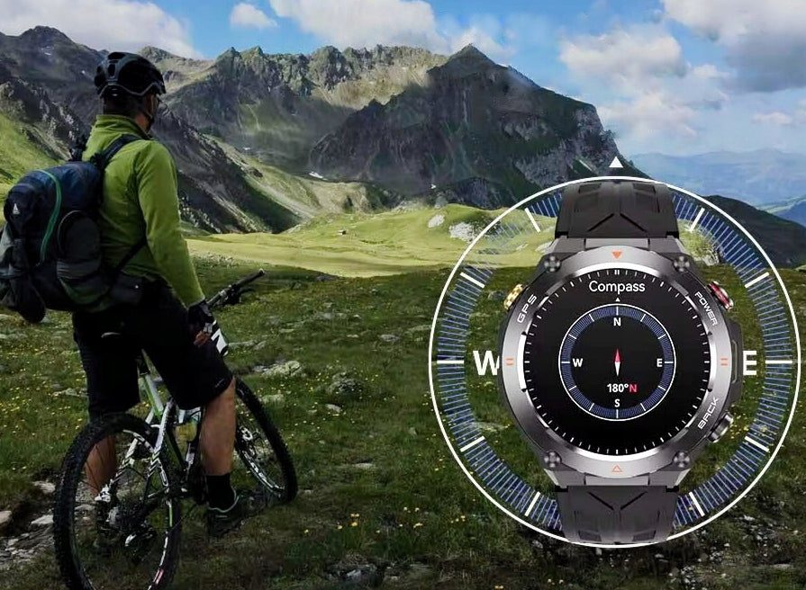 Smartwatch Men's GPS Menu PL Smart watch Talk Compass Barometer | 2 Strips Packaging status original