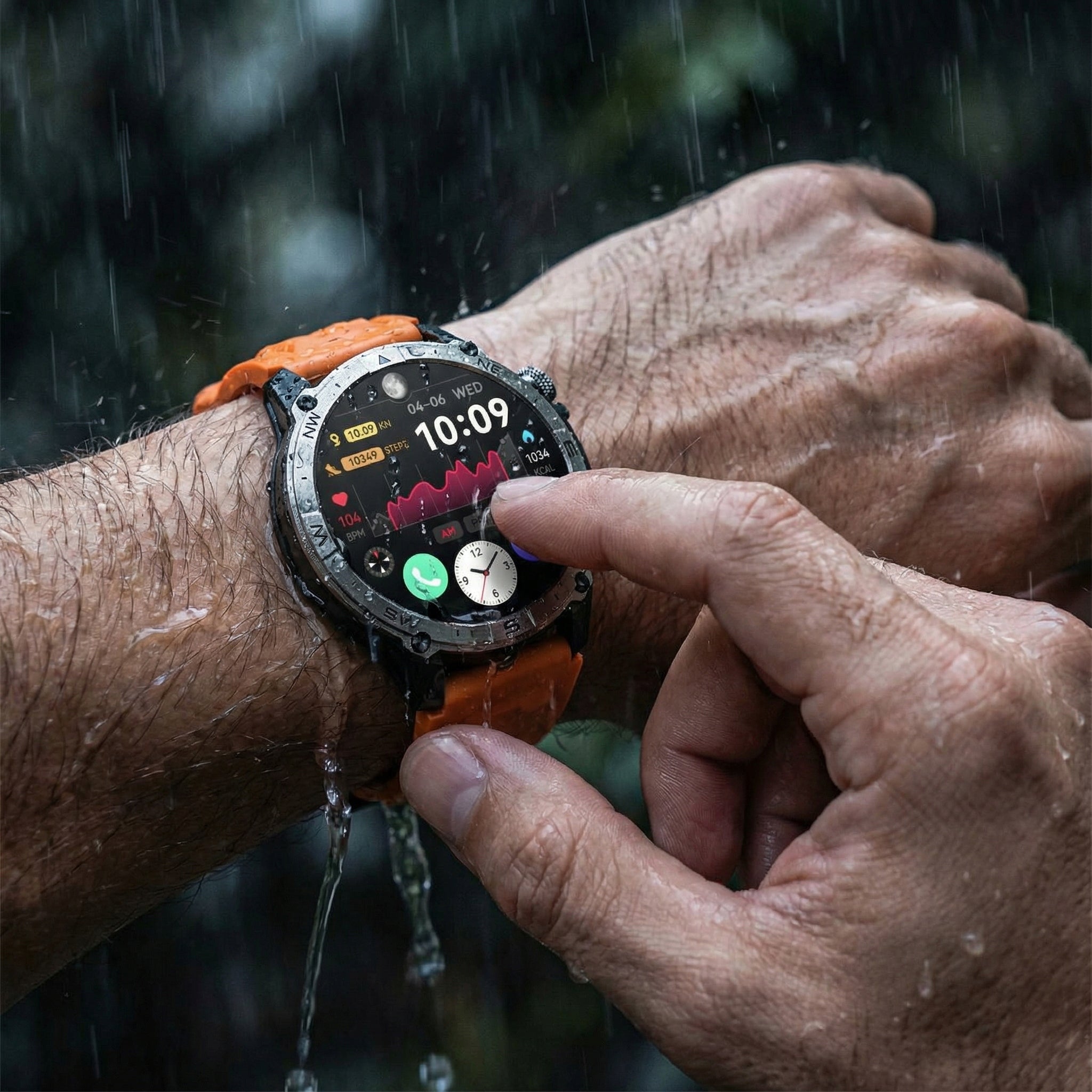 Smartwatch Men's GPS Talk Waterproof Menu PL Sport Compass 530mAh 3Stripes Packaging status original