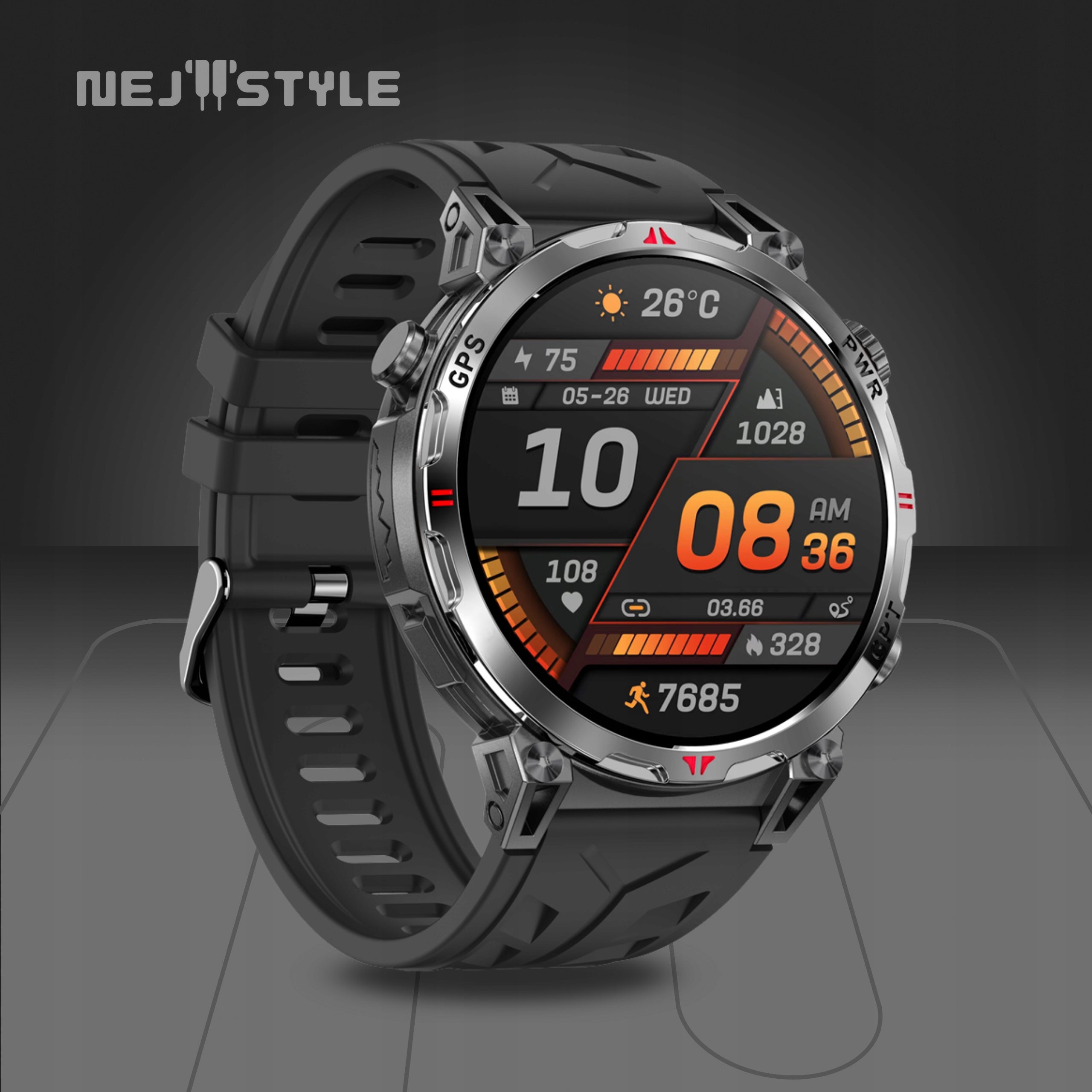 Smartwatch Men's GPS Watch WATERPROOF 3ATM AMOLED Talk 650mAh Menu PL Packaging status original
