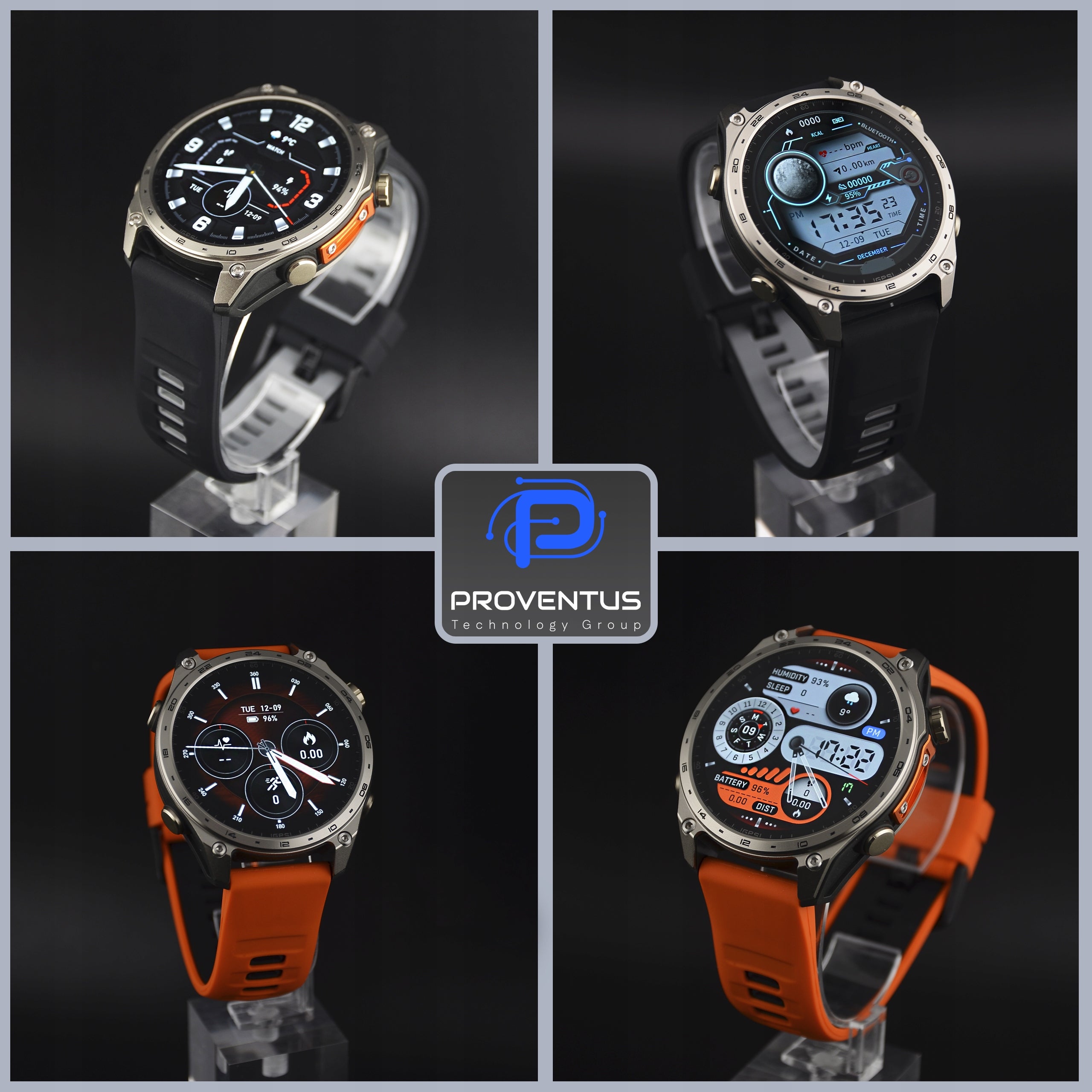 Smartwatch Men's GPS watch MAPS 4GB AMOLED IP68 Conversations PRESSURE MENU PL Manufacturer code Proventus SmartWatch PTG300Pro GPS