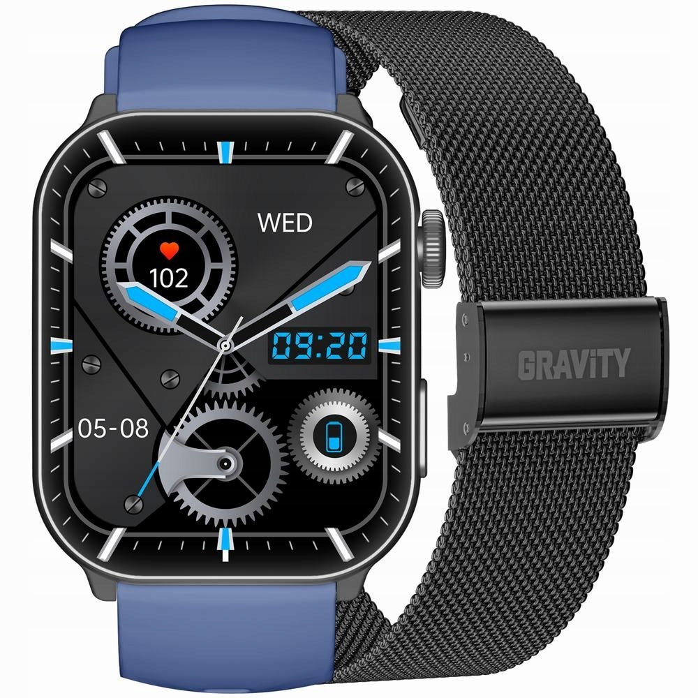 Smartwatch Men's GRAVITY GT28-3 Strap Bracelet Navy Blue Black