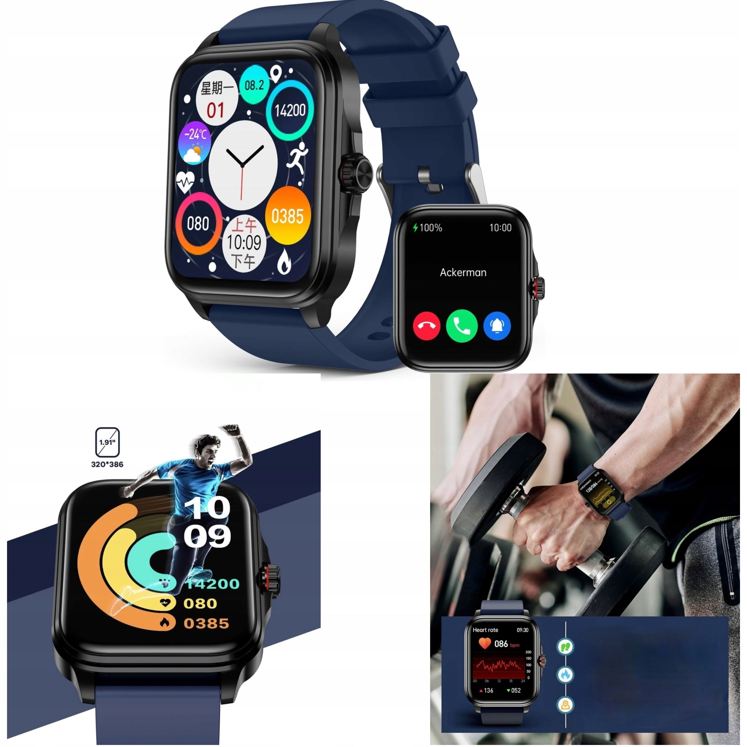 Smartwatch Men's Smart Watch Souyie HD 1,91 Waterproof IP67