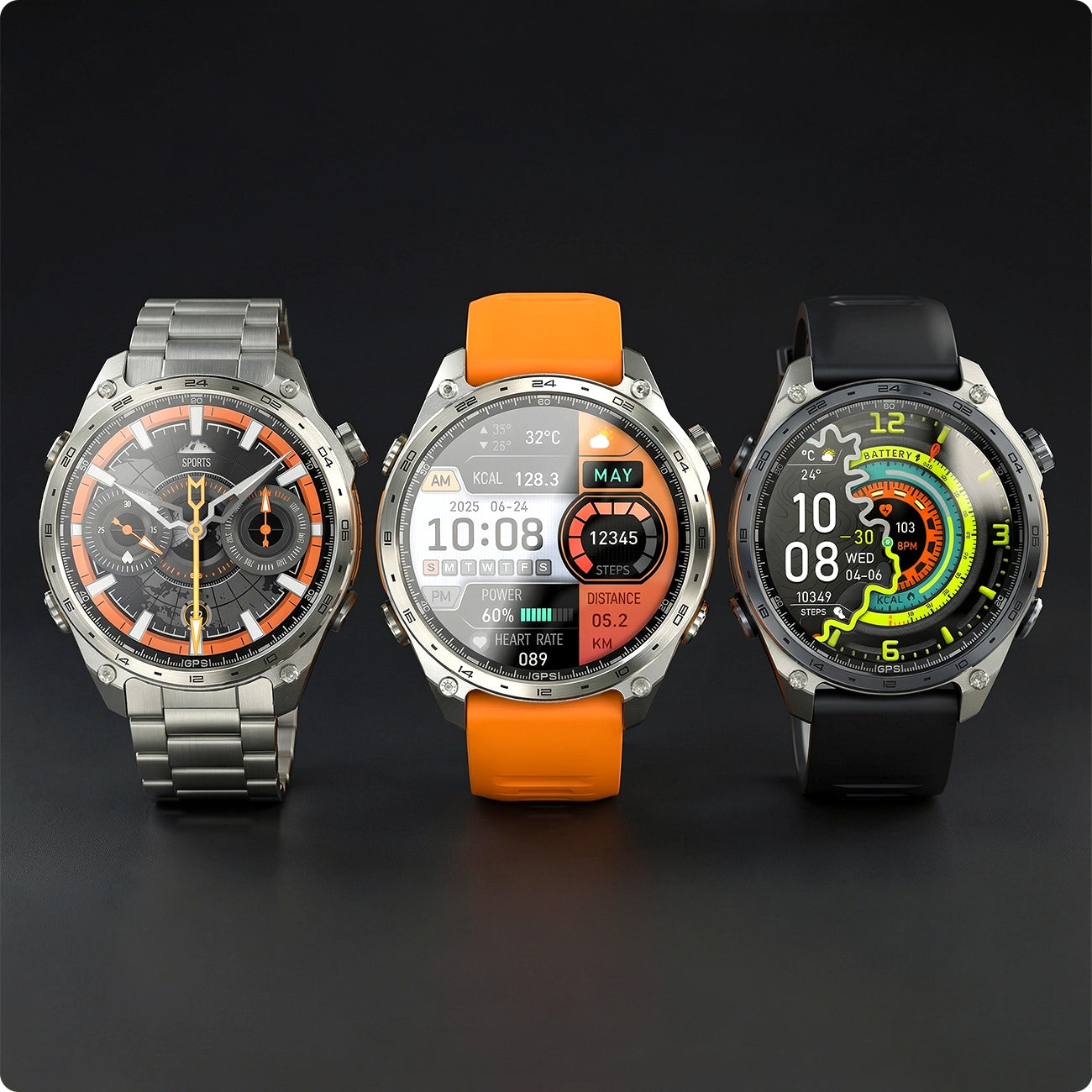 Smartwatch Men's Watch GPS 4GB MAPS AMOLED PRESSURE MENU PL WATERPROOF Manufacturer code 5906639826910