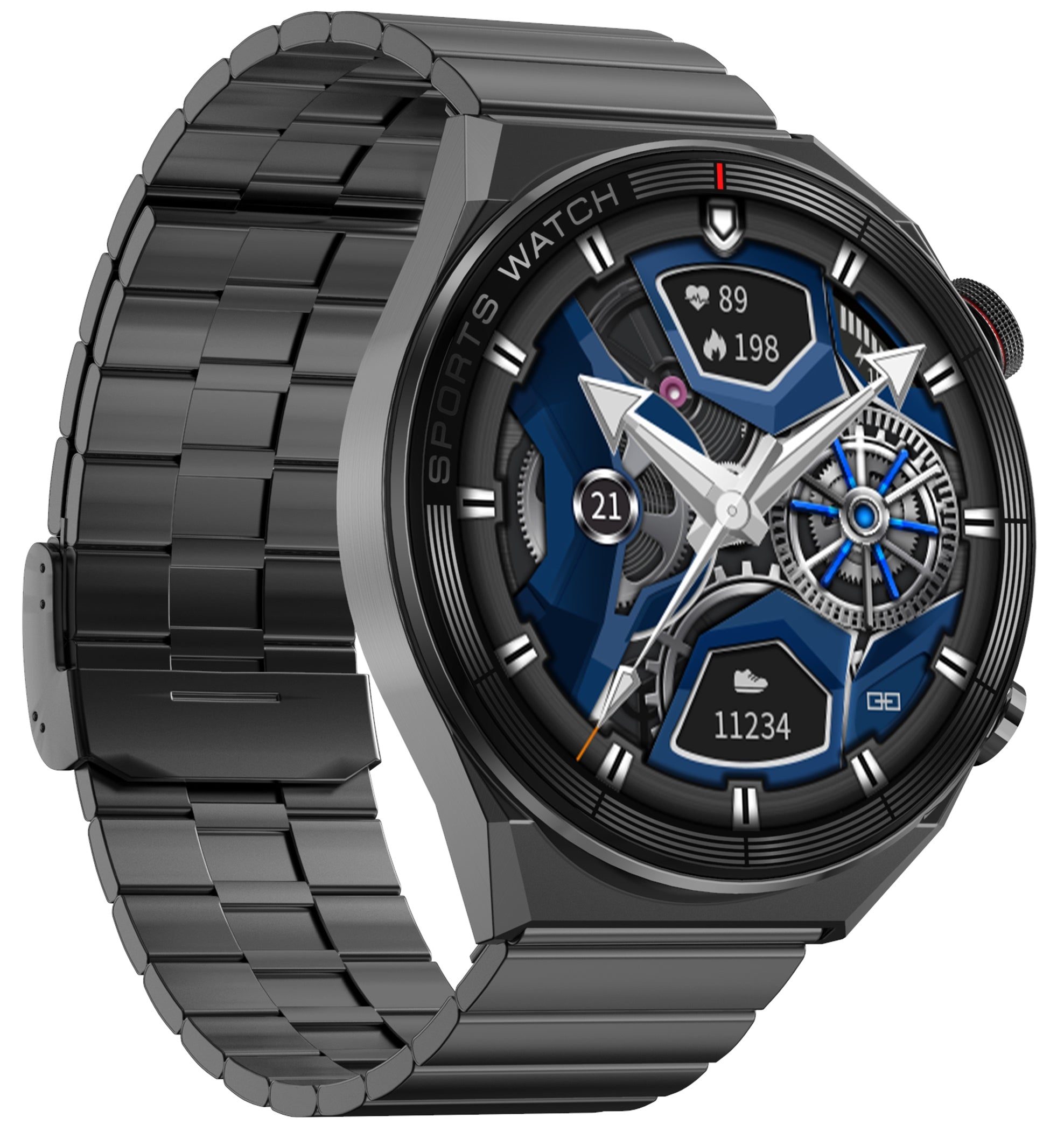 Smartwatch Men's Watch HD IPS 2 Strips Conversation ECG Charger 1A RNCE99 Packaging status original