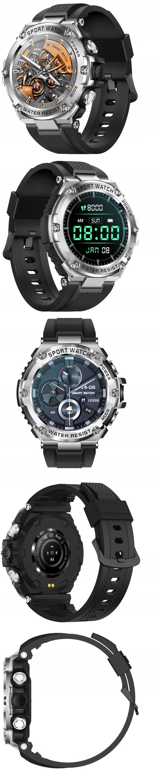 Smartwatch Men's Watch HUGE BATTERY 800mAh LARGE DIAL CONVERSATION PL Packaging status original