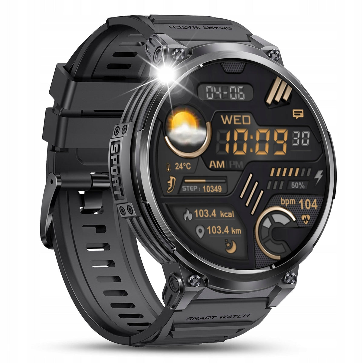 Smartwatch Men's Watch Menu PL Talk Blood Pressure Monitor 730mAh IP68 2 Strips EAN (GTIN) 5906639806257