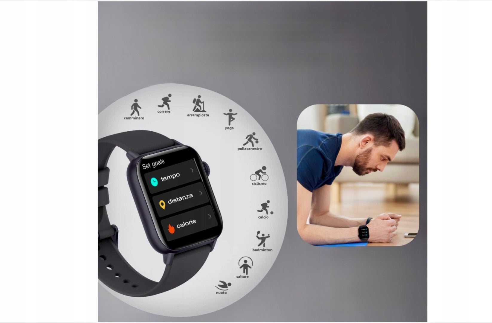 Smartwatch Men's Watch Smart Watch Aswee Fitness Tracker 1,85 HD Packaging status original