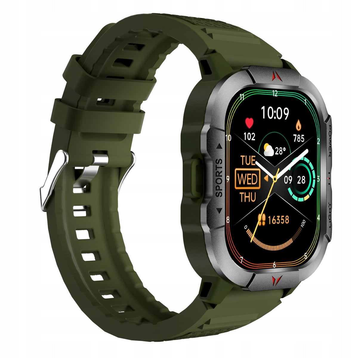 Smartwatch Men's Wristwatch Green with Phone Calls Flashlight Manufacturer code OEM0300700