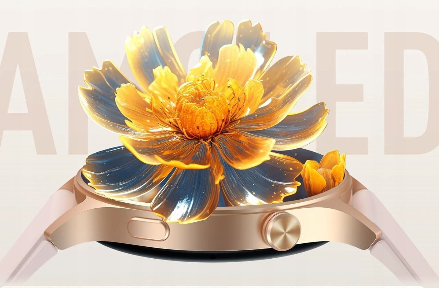 Smartwatch Motsfit 1,32" AMOLED Sleep Monitor IP68 Gold/Peach Packaging status original