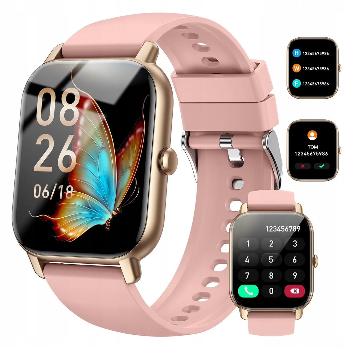 Smartwatch Nerusa P66D pink