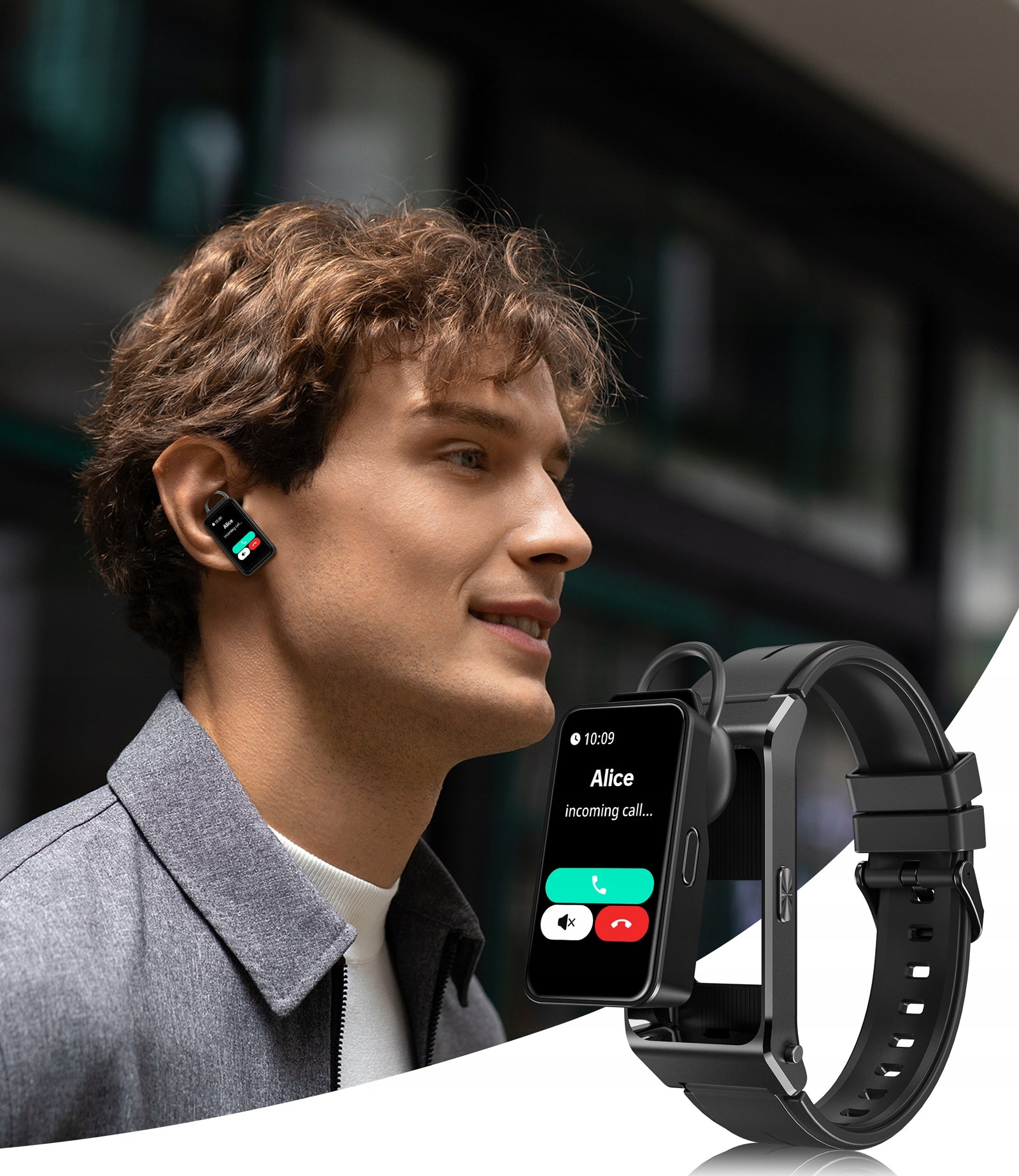 Smartwatch OUKITEL BT11 Bluetooth Headphones 2-in-1 Fitness with Phone Call Packaging status original