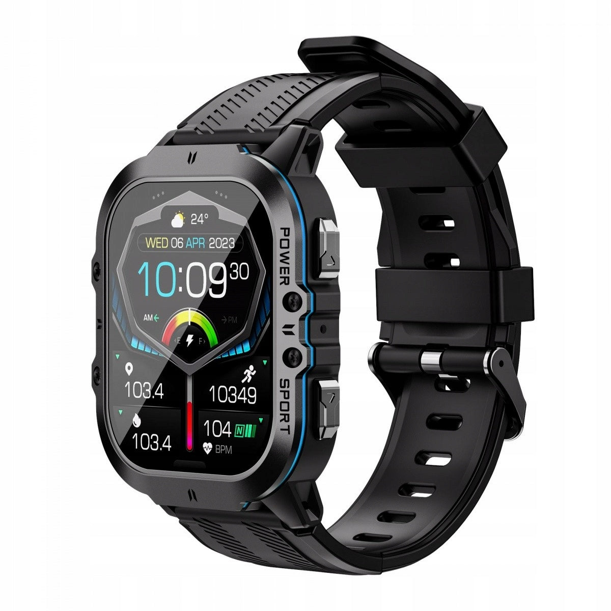 Smartwatch OUKITEL BT20 Black and blue 1.96" Packaging status original