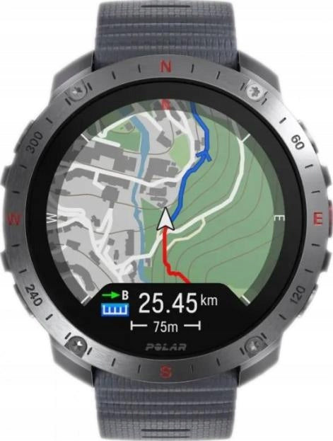 Smartwatch Polar Grit X2 Pro 48 mm GPS 488 mAh MIL-STD-810H grey Manufacturer code GRIT X2 PRO SLR/GRY S-L