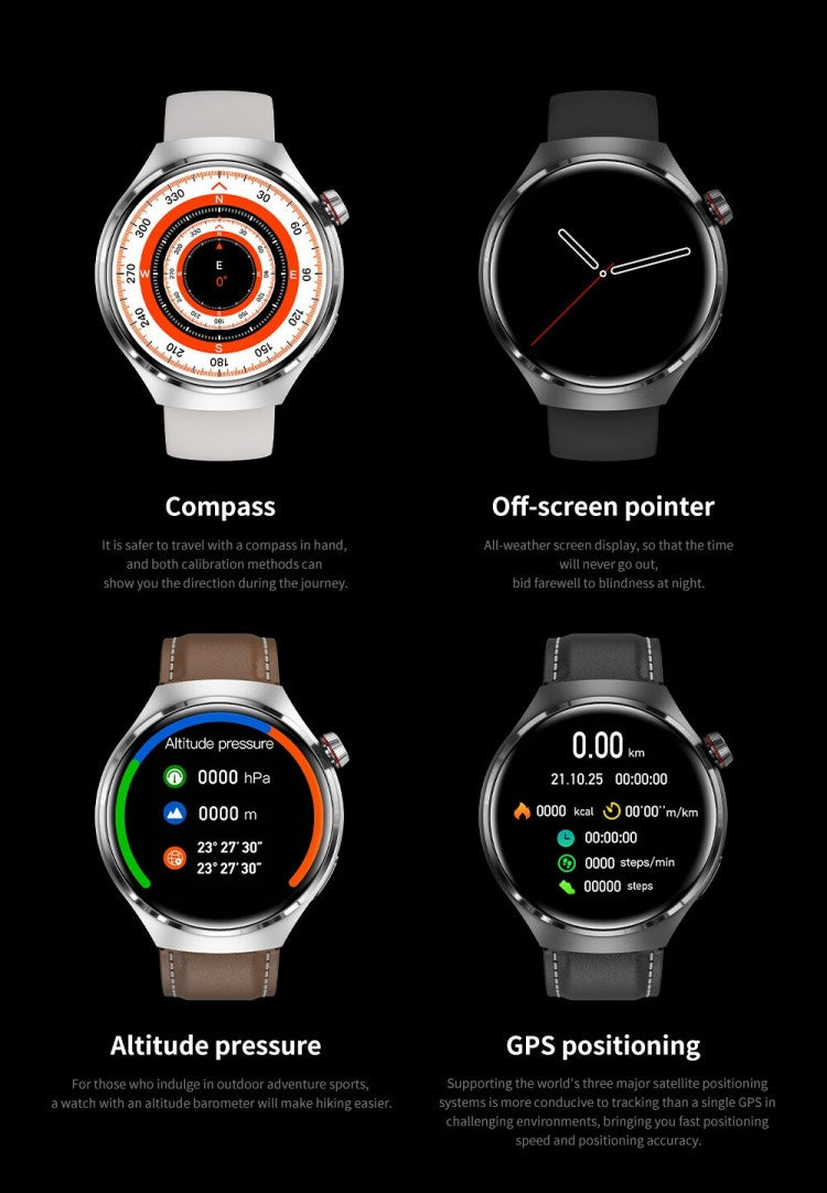 Smartwatch RDFit GT4 PRO black Compass BTCall For Sugar Measurement Model other