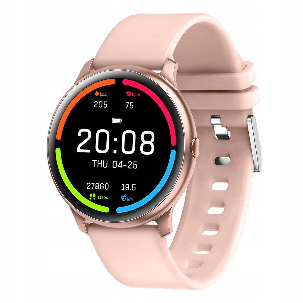 Smartwatch RUBICON KW13 pink with Rubber Strap