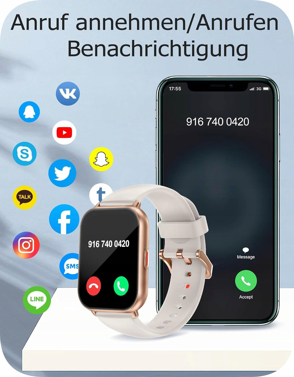 Smartwatch RUIMEN H1 silver Manufacturer code 000000
